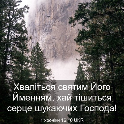 Picture 03 - 1 хроніки 16:10 UKR - Хваліться святим Його - Bible Verse Picture