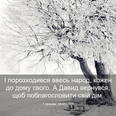 Picture 03 - 1 хроніки 16:43 UKR - І порозходився ввесь - Bible Verse Picture