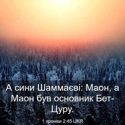 Picture 03 - 1 хроніки 2:45 UKR - А сини Шаммаєві: Маон, а - Bible Verse Picture