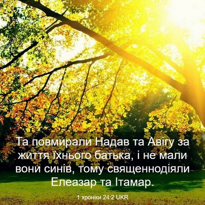 Picture 03 - 1 хроніки 24:2 UKR - Та повмирали Надав та - Bible Verse Picture