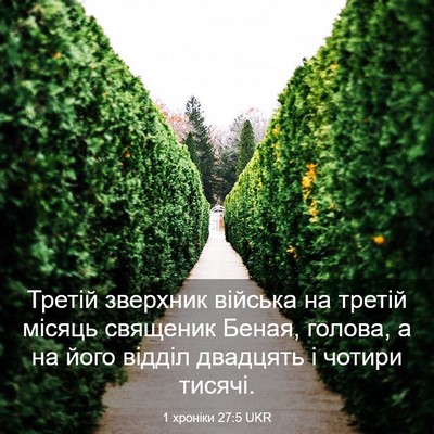Picture 03 - 1 хроніки 27:5 UKR - Третій зверхник війська на - Bible Verse Picture