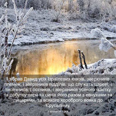 Picture 03 - 1 хроніки 28:1 UKR - І зібрав Давид усіх - Bible Verse Picture