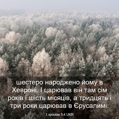 Picture 03 - 1 хроніки 3:4 UKR - шестеро народжено йому в - Bible Verse Picture
