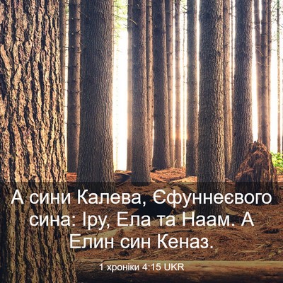 Picture 03 - 1 хроніки 4:15 UKR - А сини Калева, Єфуннеєвого - Bible Verse Picture