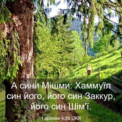 Picture 03 - 1 хроніки 4:26 UKR - А сини Мішми: Хаммуїл син - Bible Verse Picture