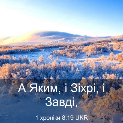 Picture 03 - 1 хроніки 8:19 UKR - А Яким, і Зіхрі, і - Bible Verse Picture