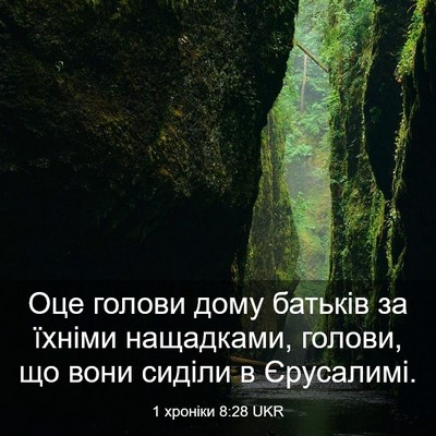 Picture 03 - 1 хроніки 8:28 UKR - Оце голови дому батьків за - Bible Verse Picture