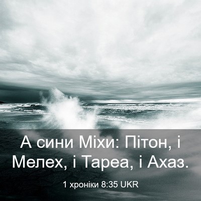 Picture 03 - 1 хроніки 8:35 UKR - А сини Міхи: Пітон, і Мелех, - Bible Verse Picture