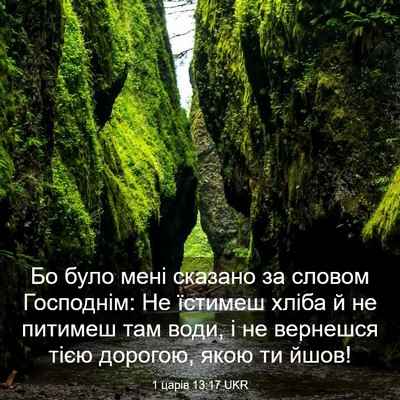 Picture 03 - 1 царів 13:17 UKR - Бо було мені сказано за - Bible Verse Picture