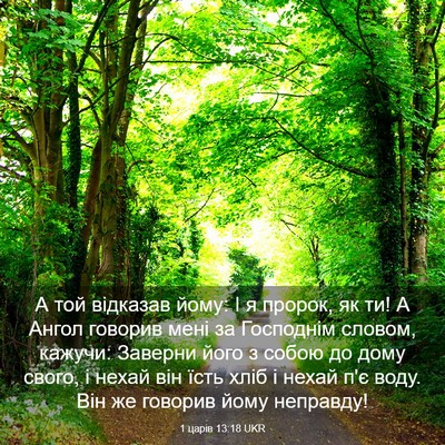 Picture 03 - 1 царів 13:18 UKR - А той відказав йому: І я - Bible Verse Picture