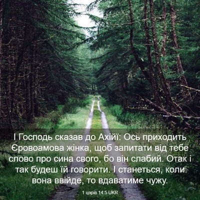 Picture 03 - 1 царів 14:5 UKR - І Господь сказав до Ахійї: - Bible Verse Picture