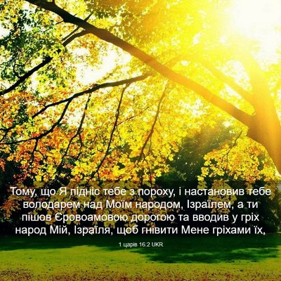 Picture 03 - 1 царів 16:2 UKR - Тому, що Я підніс тебе з - Bible Verse Picture