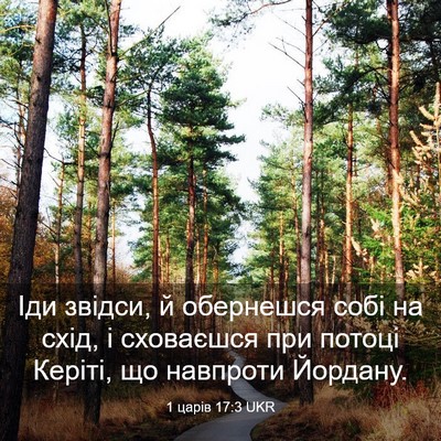 Picture 03 - 1 царів 17:3 UKR - Іди звідси, й обернешся - Bible Verse Picture