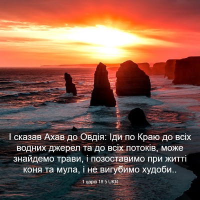 Picture 03 - 1 царів 18:5 UKR - І сказав Ахав до Овдія: Іди - Bible Verse Picture