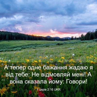 Picture 03 - 1 царів 2:16 UKR - А тепер одне бажання жадаю - Bible Verse Picture