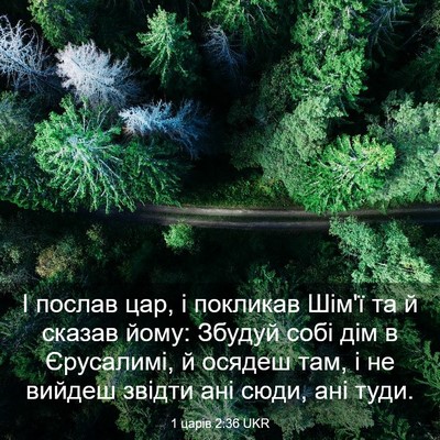 Picture 03 - 1 царів 2:36 UKR - І послав цар, і покликав - Bible Verse Picture