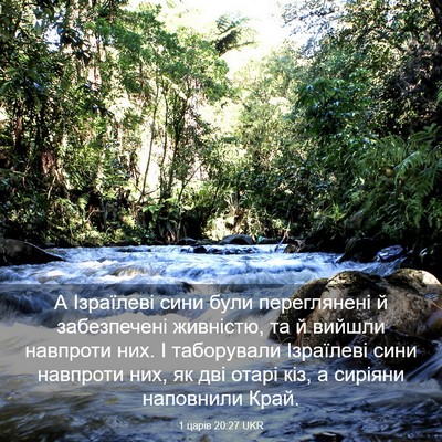 Picture 03 - 1 царів 20:27 UKR - А Ізраїлеві сини були - Bible Verse Picture