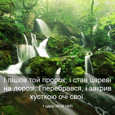 Picture 03 - 1 царів 20:38 UKR - І пішов той пророк, і став - Bible Verse Picture