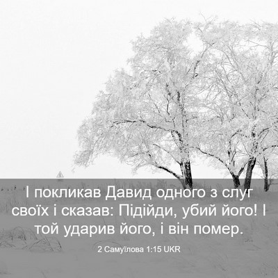 Picture 03 - 2 Самуїлова 1:15 UKR - І покликав Давид одного з - Bible Verse Picture