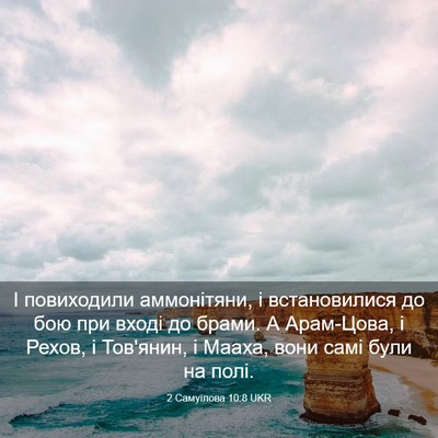 Picture 03 - 2 Самуїлова 10:8 UKR - І повиходили аммонітяни, і - Bible Verse Picture
