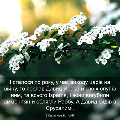 Picture 03 - 2 Самуїлова 11:1 UKR - І сталося по року, у час - Bible Verse Picture
