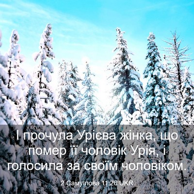Picture 03 - 2 Самуїлова 11:26 UKR - І прочула Урієва жінка, що - Bible Verse Picture