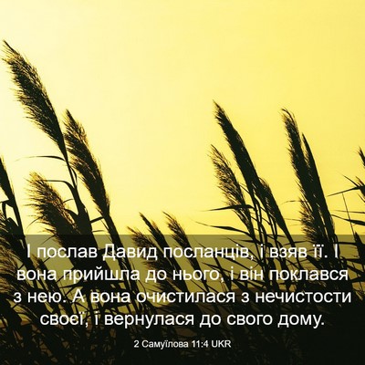 Picture 03 - 2 Самуїлова 11:4 UKR - І послав Давид посланців, і - Bible Verse Picture