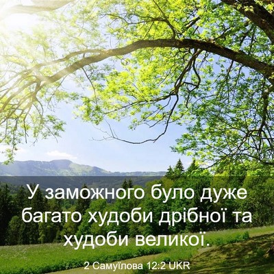Picture 03 - 2 Самуїлова 12:2 UKR - У заможного було дуже - Bible Verse Picture