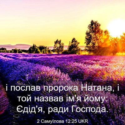 Picture 03 - 2 Самуїлова 12:25 UKR - і послав пророка Натана, і - Bible Verse Picture