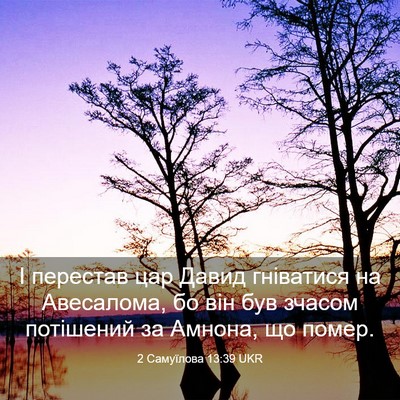 Picture 03 - 2 Самуїлова 13:39 UKR - І перестав цар Давид - Bible Verse Picture