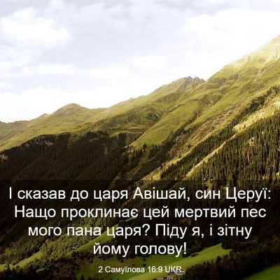 Picture 03 - 2 Самуїлова 16:9 UKR - І сказав до царя Авішай, - Bible Verse Picture