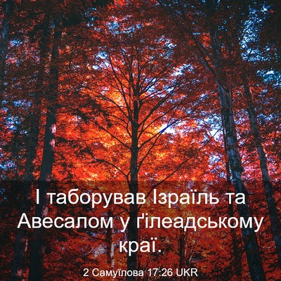 Picture 03 - 2 Самуїлова 17:26 UKR - І таборував Ізраїль та - Bible Verse Picture