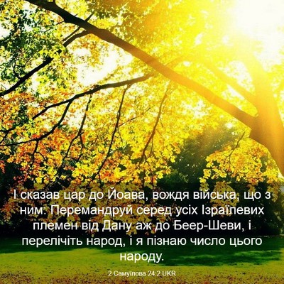 Picture 03 - 2 Самуїлова 24:2 UKR - І сказав цар до Йоава, - Bible Verse Picture
