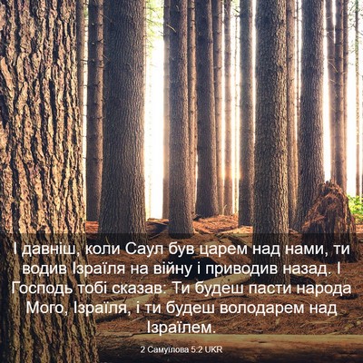 Picture 03 - 2 Самуїлова 5:2 UKR - І давніш, коли Саул був - Bible Verse Picture