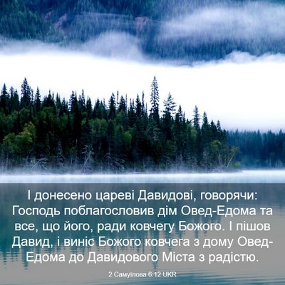 Picture 03 - 2 Самуїлова 6:12 UKR - І донесено цареві - Bible Verse Picture