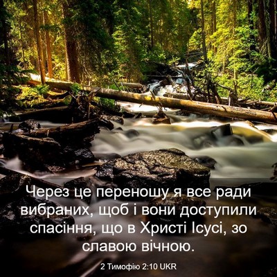 Picture 03 - 2 Тимофію 2:10 UKR - Через це переношу я все - Bible Verse Picture