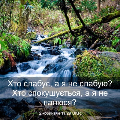 Picture 03 - 2 коринтян 11:29 UKR - Хто слабує, а я не слабую? - Bible Verse Picture