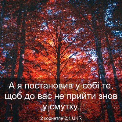 Picture 03 - 2 коринтян 2:1 UKR - А я постановив у собі те, - Bible Verse Picture