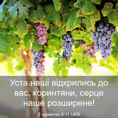 Picture 03 - 2 коринтян 6:11 UKR - Уста наші відкрились до - Bible Verse Picture