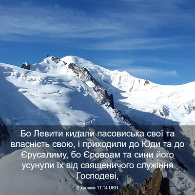 Picture 03 - 2 хроніки 11:14 UKR - Бо Левити кидали - Bible Verse Picture