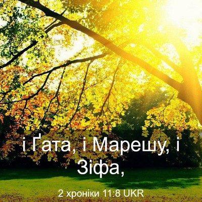 Picture 03 - 2 хроніки 11:8 UKR - і Ґата, і Марешу, і - Bible Verse Picture