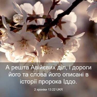 Picture 03 - 2 хроніки 13:22 UKR - А решта Авійєвих діл, і - Bible Verse Picture