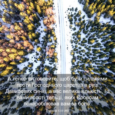 Picture 03 - 2 хроніки 13:8 UKR - А тепер ви говорите, щоб - Bible Verse Picture