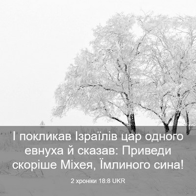Picture 03 - 2 хроніки 18:8 UKR - І покликав Ізраїлів цар - Bible Verse Picture