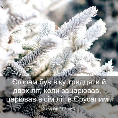 Picture 03 - 2 хроніки 21:5 UKR - Єгорам був віку тридцяти й - Bible Verse Picture