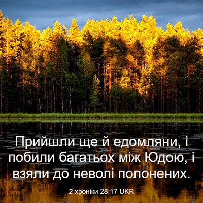 Picture 03 - 2 хроніки 28:17 UKR - Прийшли ще й едомляни, і - Bible Verse Picture