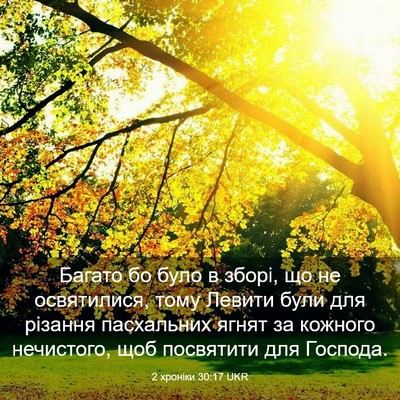 Picture 03 - 2 хроніки 30:17 UKR - Багато бо було в зборі, що - Bible Verse Picture