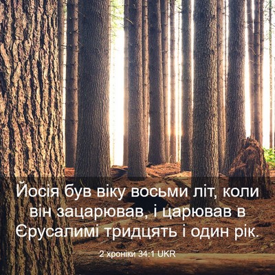 Picture 03 - 2 хроніки 34:1 UKR - Йосія був віку восьми літ, - Bible Verse Picture