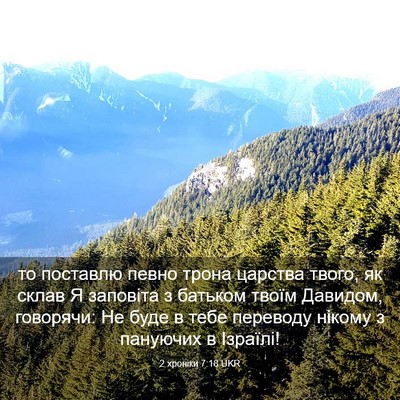 Picture 03 - 2 хроніки 7:18 UKR - то поставлю певно трона - Bible Verse Picture