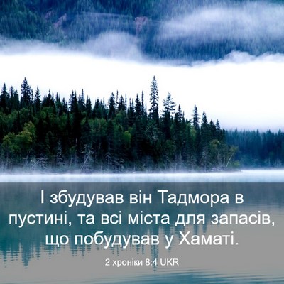 Picture 03 - 2 хроніки 8:4 UKR - І збудував він Тадмора в - Bible Verse Picture